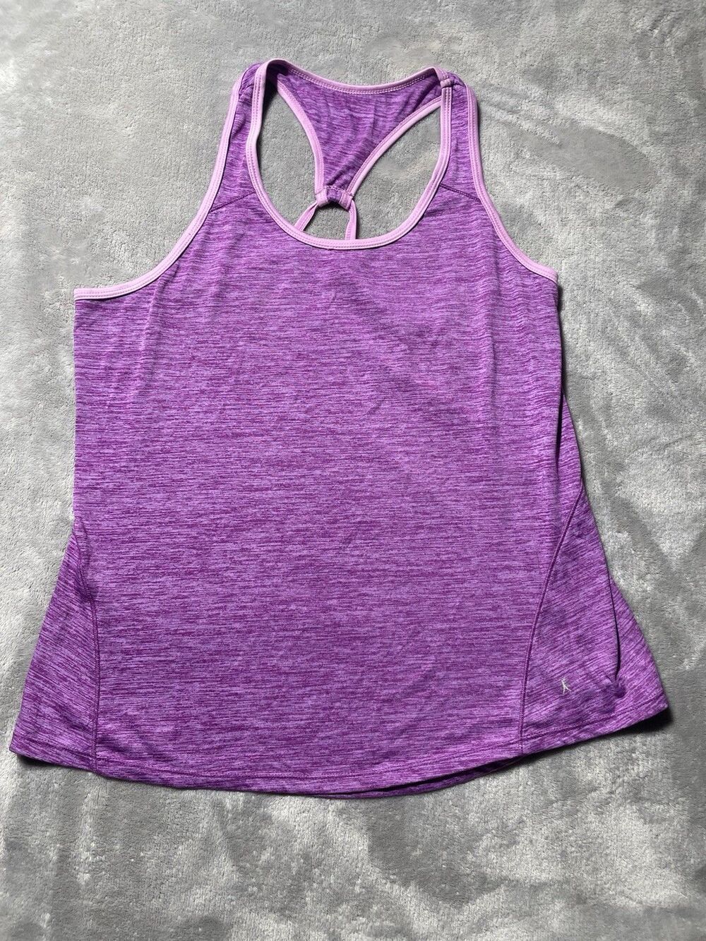 Danskin Now Womens Purple Racerback Athletic Tank Top Workout Activewear Size L